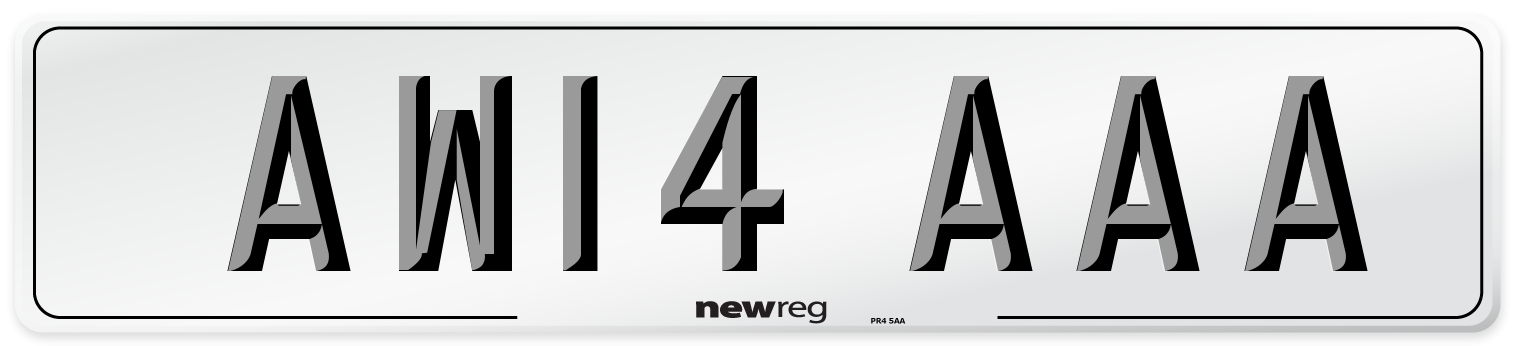 AW14 AAA Number Plate from New Reg